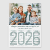 2026 Calendar Custom Color Modern Christmas Card (正面)