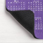 2026 Calendar Custom Photo Purple Linen Texture マウスパッド (コーナー)