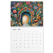 2026 Calendar Doodle Caves Art Calendar カレンダー (3月 2027)