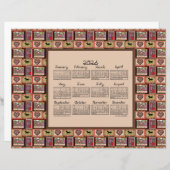 2026 Calendar Dressage Horse Collage (正面/裏面)