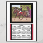 2026 Calendar Dressage Horse Equine Fabric Font (正面)