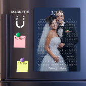 2026 Calendar Editable Color Custom Photo Magnet