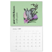 2026 Calendar featuring nature illustrations  カレンダー (1月 2027)
