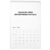 2026 Calendar Football Player Funny Motivational カレンダー (3月 2026)