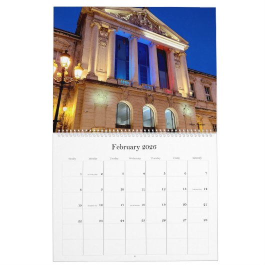 2026 Calendar French Riviera カレンダー (2月 2026)