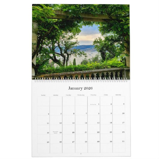 2026 Calendar French Riviera カレンダー (1月 2026)