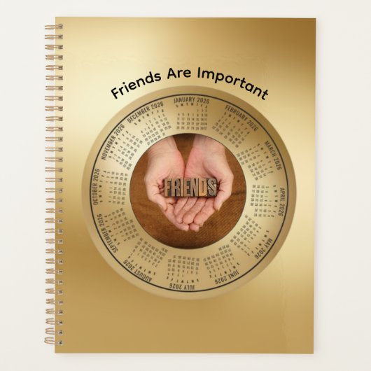 2026 Calendar Friends Are Important Planner プランナー手帳 (正面)