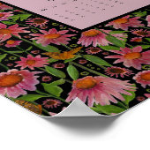 2026 Calendar Full Year Cone Flowers ポスター (角)