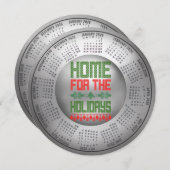 2026 Calendar Home For The Holidays Round Card シーズンカード (正面/裏面)