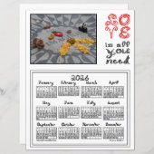 2026 Calendar Imagine Peace Photo Love Fabric Font (正面/裏面)