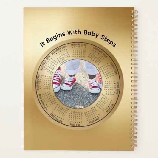 2026 Calendar It Begins With Small Steps Planner プランナー手帳 (裏面)