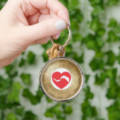 2026 Calendar Keychain Lovers Red Heart キーホルダー (手)