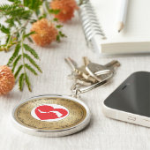 2026 Calendar Keychain Lovers Red Heart キーホルダー (側面)