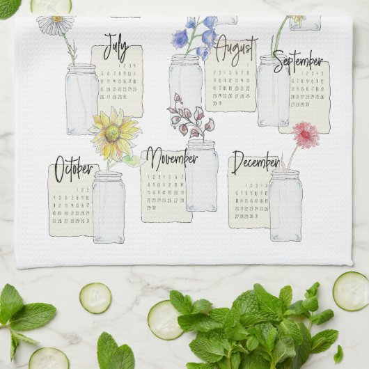 2026 Calendar Kitchen Tea Towel キッチンタオル (折り畳み)