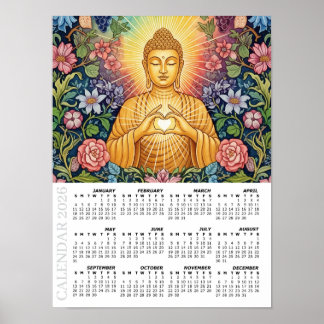 2026 Calendar, Large, Buddha / Heart of Light ポスター