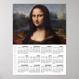 2026 Calendar, Large, Mona Lisa/ Leonardo da Vinci ポスター