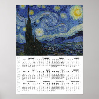 2026 Calendar, Large, Starry Night / Van Gogh ポスター
