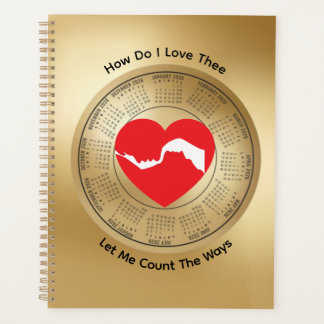 2026 Calendar Lovers' How Do I Love Thee Planner プランナー手帳