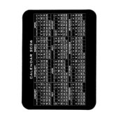 2026 Calendar Magnet Black マグネット (縦)