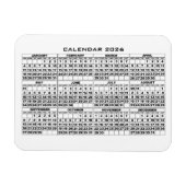 2026 Calendar Magnet White マグネット (横)