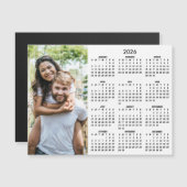 2026 Calendar Modern Simple Photo Magnet (正面/裏面)