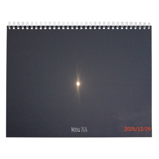 2026 Calendar moon 2026 カレンダー (カバー)