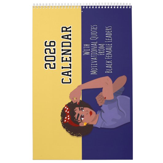 2026 Calendar Motivational Quotes Black Girl Women カレンダー (カバー)