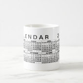 2026 Calendar Mug Black White コーヒーマグカップ (中央)