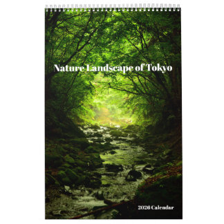 2026 Calendar , Nature landscape of Tokyo カレンダー