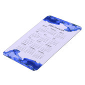 2026 Calendar Ocean Blue Marbled Waves マグネット (左側)