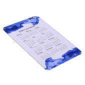 2026 Calendar Ocean Blue Marbled Waves マグネット (右側)