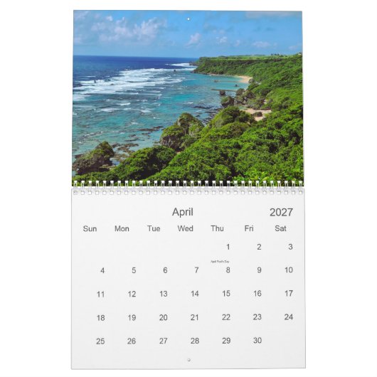 2026 Calendar Ocean Views  カレンダー (4月 2027)