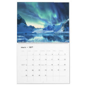 2026 Calendar of Aurora Borealis Artwork カレンダー (3月 2027)
