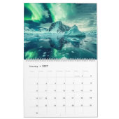 2026 Calendar of Aurora Borealis Artwork カレンダー (1月 2027)