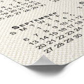 2026 Calendar on Canvasテクスチフェイクャテンプレート ポスター (角)