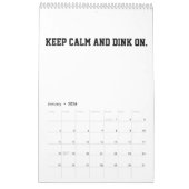 2026 Calendar Pickleball Funny Quotes Dink Paddle カレンダー (1月 2026)