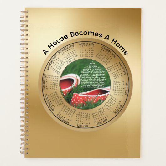 2026 Calendar Planner A House Becomes A Home プランナー手帳 (正面)