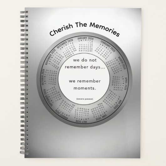 2026 Calendar Planner quote We Remember Moments プランナー手帳 (正面)