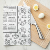 2026 Calendar Queen of Hearts Silver Tiara Fabric  キッチンタオル (四つ折り)