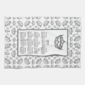 2026 Calendar Queen of Hearts Silver Tiara Fabric  キッチンタオル (横)