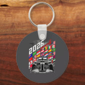 2026 Calendar Racing Circuit Schedule Places  キーホルダー (正面)