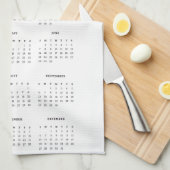 2026 Calendar Round Photo  キッチンタオル (四つ折り)