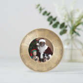 2026 Calendar Santa with Boy and Dogs Holiday Card シーズンカード (スタンド正面)