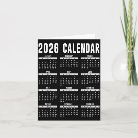 2026 Calendar Shirt 26 Calendar 2026  カード (正面)