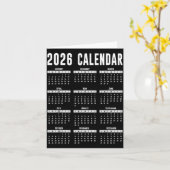 2026 Calendar Shirt 26 Calendar 2026  カード (黄色い花)