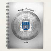 2026 Calendar Silver Planner Braga Portugal プランナー手帳 (正面)