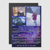 2026 Calendar Space Nebula 3 Custom Photos Magnet (正面/裏面)