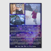 2026 Calendar Space Nebula 3 Custom Photos Magnet (正面)