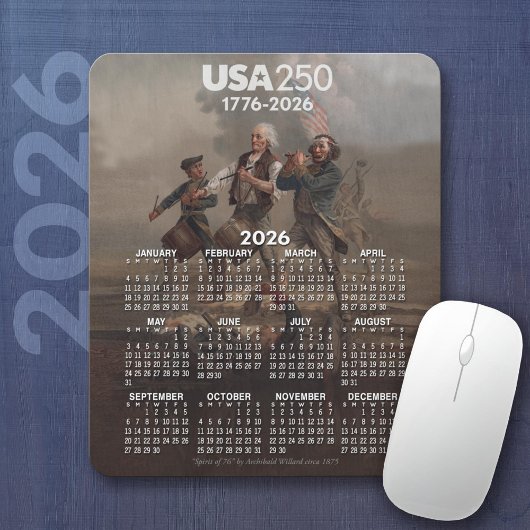 2026 Calendar - Spirit of 76 - America's 250th マウスパッド