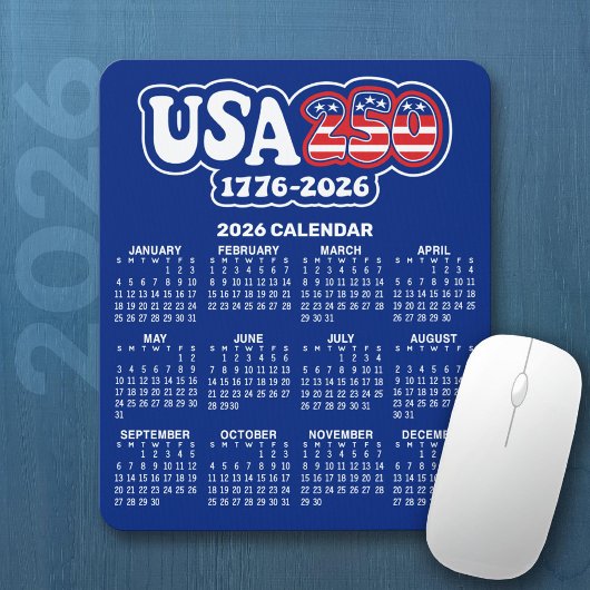 2026 Calendar - Spirit of 76 - America's USA 250 マウスパッド